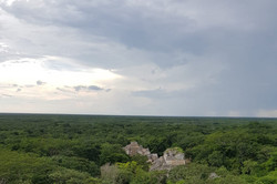Foto aufgenommen auf einer Maya Pyramide