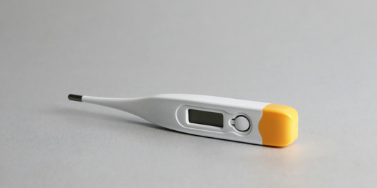 Ein liegendes Thermometer