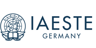 IAESTE Germany Logo blaue Schrift auf weißem Hintergrund