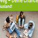 Veranstaltungsflyer. Oben ist ein Bild mit Menschen, die in einer Gruppe sitzen und mit einander sprechen. Unten stehen die Veranstaltungsdetails: Wann? 3. Juni 2025 um 17.30 Uhr. Findet Online statt.