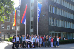 Eine Gruppe Studierender bei RWE