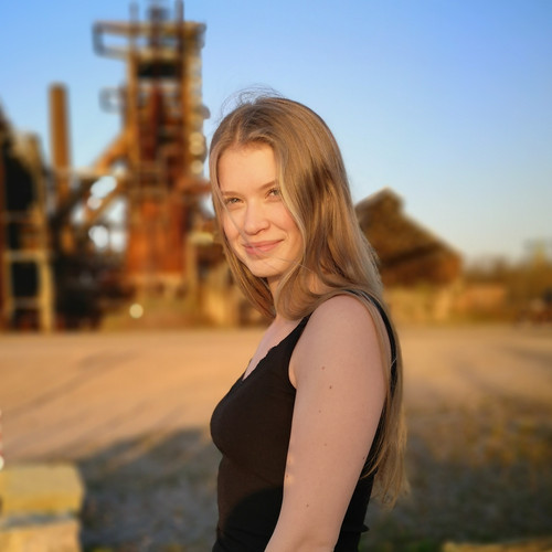 Klara on a industrial site