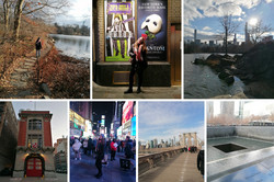 New York Zusehen sind verschiedene Bilder aus New York