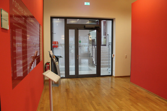 view out of IBZ Foyer to the entrance 