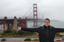 Daniel vor der Golden Gate Brücke