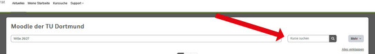 Screenshot aus der moodle-Navigation