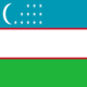 Die Flagge von Usbekistan 