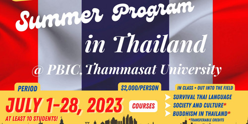 Poster für das Sommer Programm in Thailand
