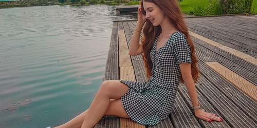 Nina at the lake