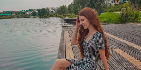 Nina at the lake