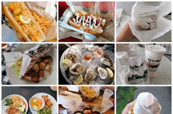Essen Collage Eine Collage mit verschiedenem Essen