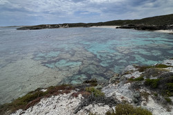 Rottnest Island Hier sieht man türkisblaues Meer.
