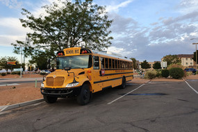 Ein gelber, amerikanischer Schulbus