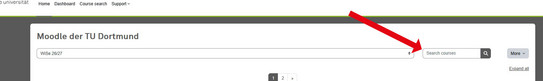 Screenshot from the Moodle navigation bar
