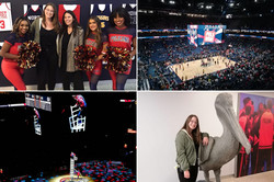 Zusehen sind vier verschiedene Bilder des NBA-Spiels