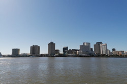 New Orleans Auf dem Bild sieht man die Aussicht auf New Orleans von der Fähre aus