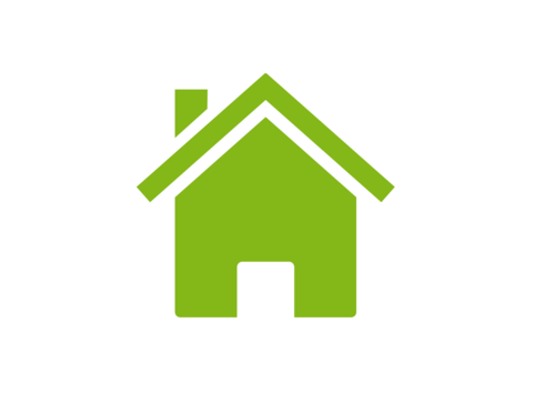 Ein gruenes Haus (Icon, Piktogramm)
