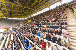 Stands of Signal-Iduna-Park with freshman students.